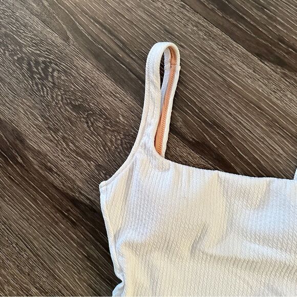 J. Crew Textured squareneck one-piece New - Picture 2 of 5